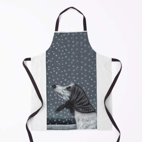 Item preview, A dog looking into the snow designed and sold by EmilyDouArt.