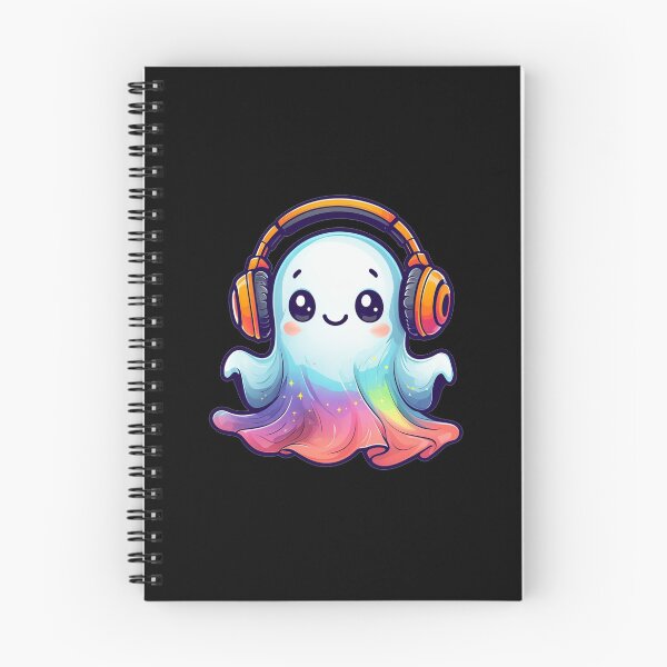 Item preview, Cute Whimsical Ghost with Headphones Cartoon designed and sold by rizalaldisa.