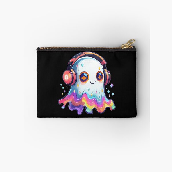 Item preview, Adorable Whimsical Ghost with Headphones Cartoon designed and sold by rizalaldisa.
