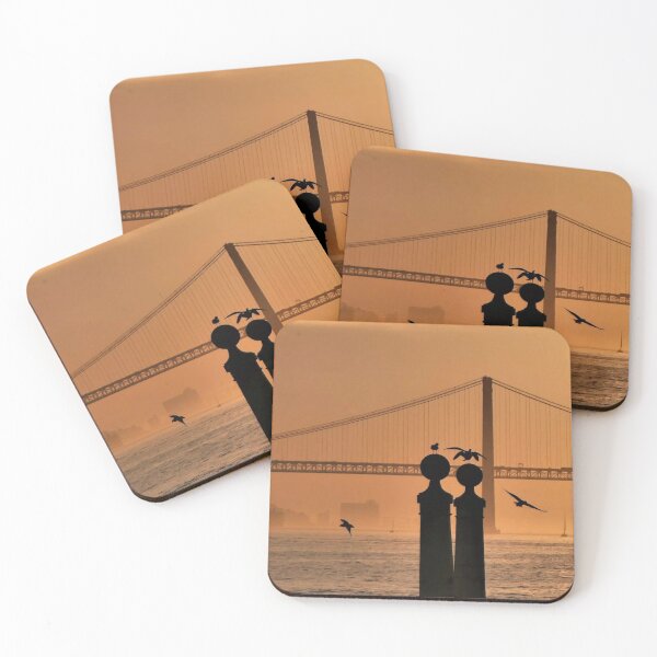 Item preview, Seagulls at Speedo Sunset by the Bridge designed and sold by MolinaTraveler.
