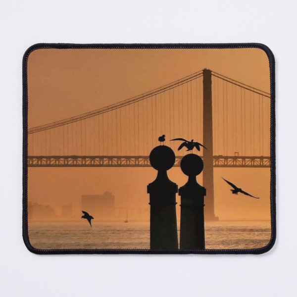 Item preview, Seagulls at Speedo Sunset by the Bridge designed and sold by MolinaTraveler.