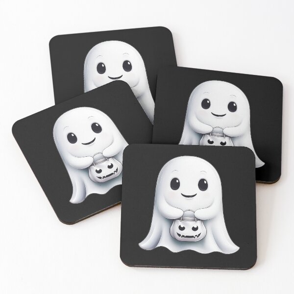 Item preview, Cute Ghost with Trick-or-Treat Bag designed and sold by rizalaldisa.