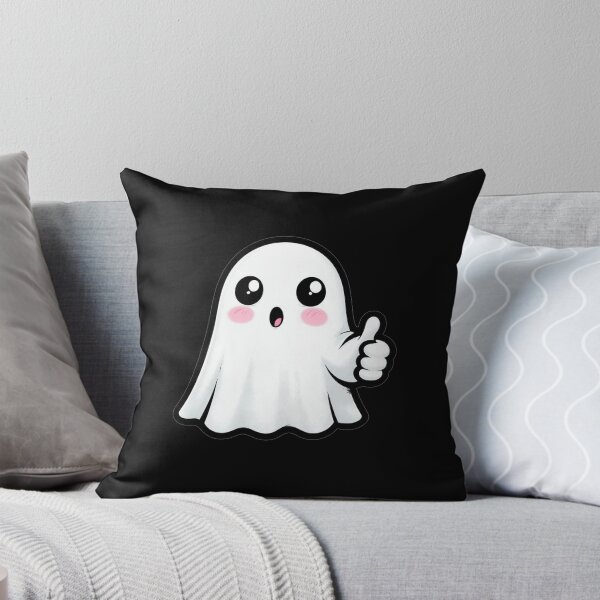 Item preview, Adorable Cartoon Ghost with Thumbs Down and 'Boo' designed and sold by rizalaldisa.