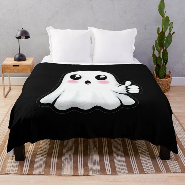 Item preview, Adorable Cartoon Ghost with Thumbs Down and 'Boo' designed and sold by rizalaldisa.