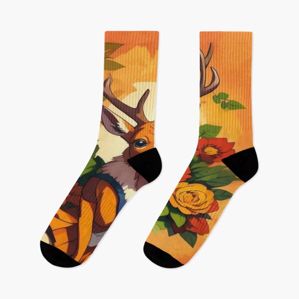Item preview, Deer and flowers designed and sold by Minddey.