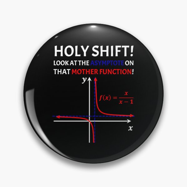Item preview, Funny Nerdy Holy Shift Look at the Asymptote on that Mother Function Math Teacher White Text designed and sold by MathWare MathClips.