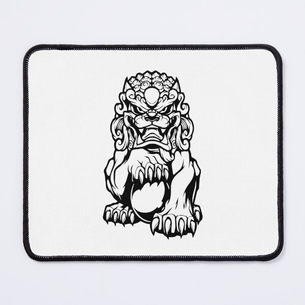Item preview, Fierce Japanese Komainu Guardian Lion Tattoo Art designed and sold by sky11PP.