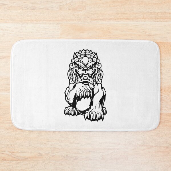Item preview, Fierce Japanese Komainu Guardian Lion Tattoo Art designed and sold by sky11PP.