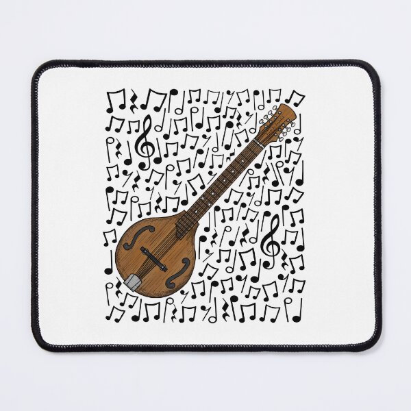 Item preview, Octave Mandolin Musical Notes Mandolinist Folk Musician designed and sold by doodlerob.