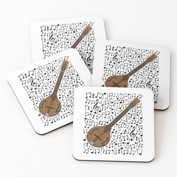 Item preview, Octave Mandolin Musical Notes Mandolinist Folk Musician designed and sold by doodlerob.