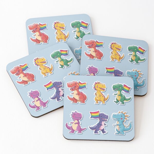 Item preview, Cute Dinosaur Pride Stickers designed and sold by fadiabb87.