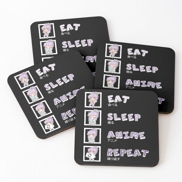Item preview, Eat Sleep Anime Repeat Cute Kawaii Otaku Manga designed and sold by Heleniya.