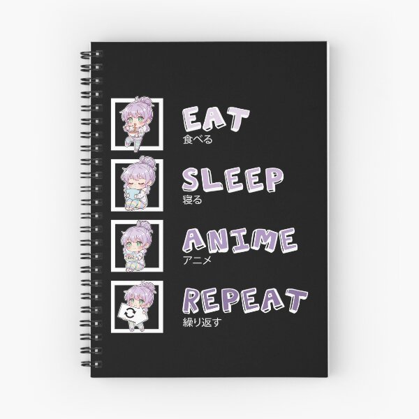 Item preview, Eat Sleep Anime Repeat Cute Kawaii Otaku Manga designed and sold by Heleniya.