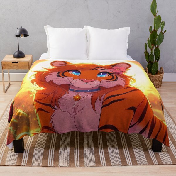 Item preview, Tiger Among Blossoms Beneath the Morning Sun designed and sold by nikkolaus.