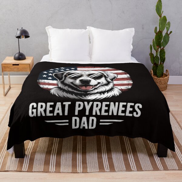 Item preview, Great Pyrenees Dog Dad American Flag Gifts for Father Men designed and sold by RatCurry.