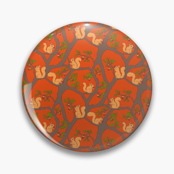 Item preview, Squirrel and Acorn Pattern on Warm Orange designed and sold by JuicyBeasty.