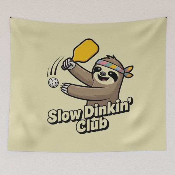 Item preview, Chill Sloth Pickleball "Slow Dinkin' Club" Mascot designed and sold by Mr-wow.