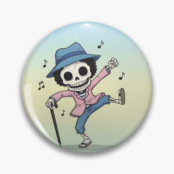 Item preview, One Piece Brook Yohohoho Dancing, Cute Chibi One Piece Anime Art designed and sold by UMI BLOOM.