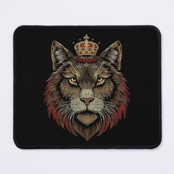 Item preview, Royal Lion King – Crowned Majesty Fantasy Art designed and sold by GuffyGlowVault.