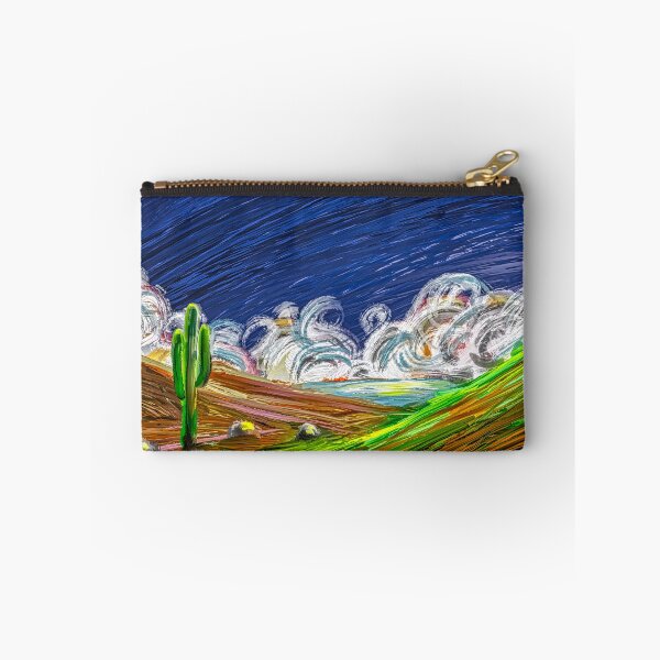 Item preview, Night Landscape Expressionist Digital Painting | Starry Sky Cactus Wall Art designed and sold by Keltoi-art.