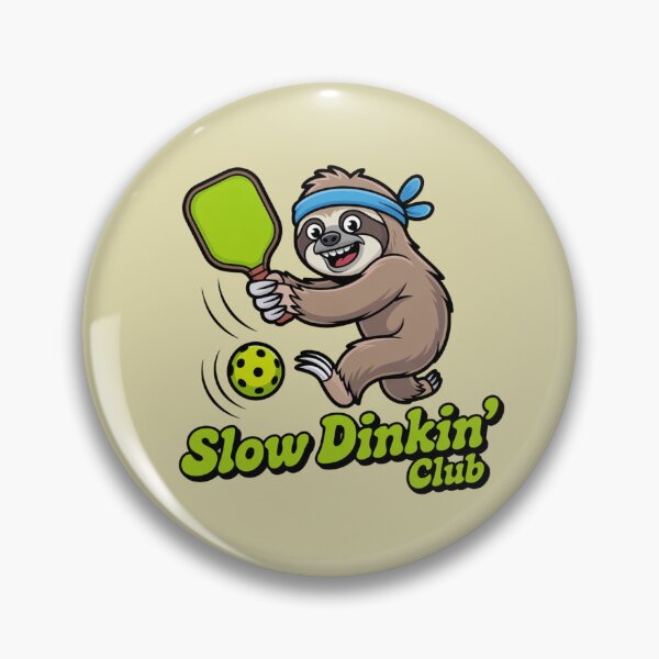 Item preview, Action Sloth Pickleball Player Slow Dinkin' Club designed and sold by Mr-wow.