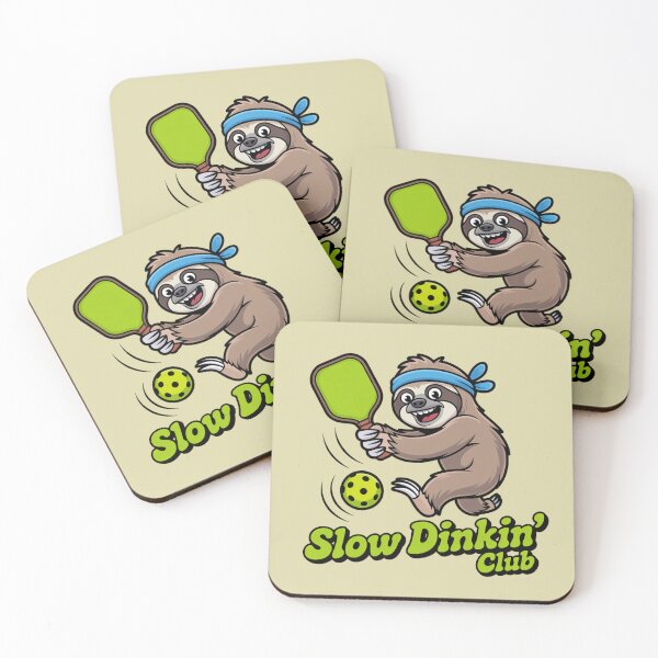 Item preview, Action Sloth Pickleball Player Slow Dinkin' Club designed and sold by Mr-wow.