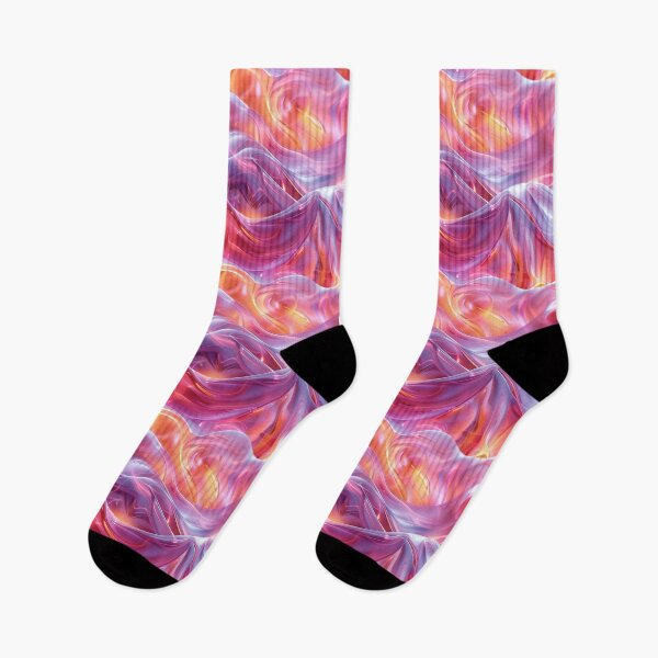 Item preview, Iridescent Pink and Orange Liquid Waves Pattern designed and sold by NTGUILTY.
