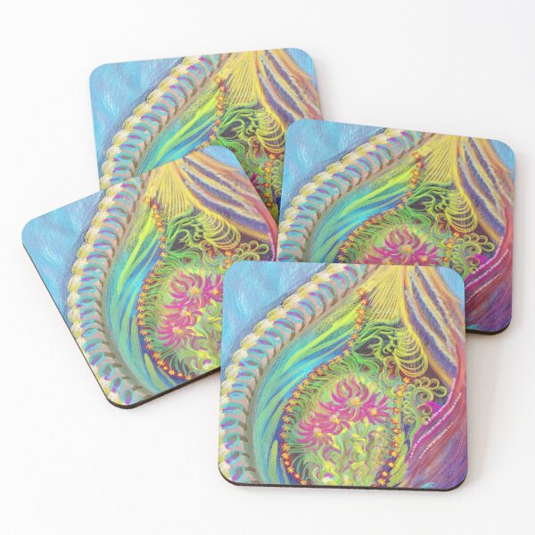 Item preview, Abstract Shell Vivid Digital Painting | Bio-Organic Psychedelic Multicolored Art designed and sold by Keltoi-art.