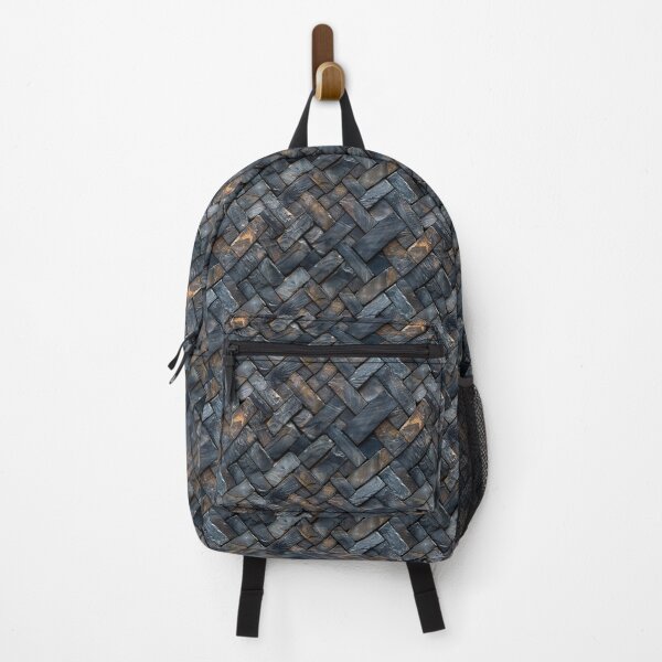 Item preview, Dark Slate Stone Herringbone Wall Texture designed and sold by NTGUILTY.