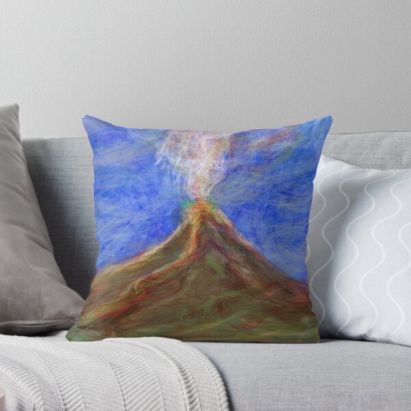 Item preview, Volcano Eruption Abstract Digital Painting | Dramatic Landscape Blue Sky Nature Force designed and sold by Keltoi-art.