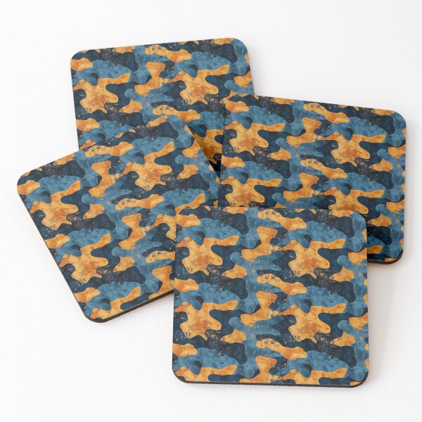 Item preview, Distressed Urban Orange and Blue Camouflage designed and sold by NTGUILTY.