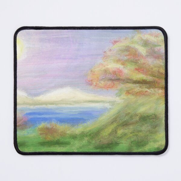 Item preview, Pastel Spring Landscape Digital Painting | Impressionist Wall Art Soft Colors Lakeside designed and sold by Keltoi-art.