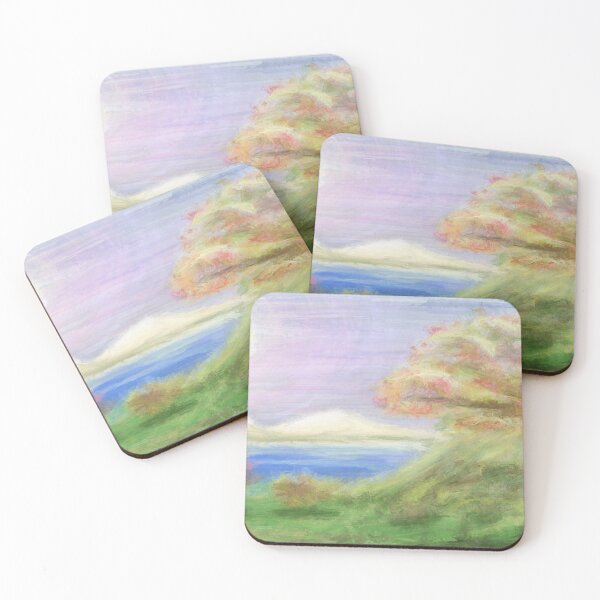 Item preview, Pastel Spring Landscape Digital Painting | Impressionist Wall Art Soft Colors Lakeside designed and sold by Keltoi-art.