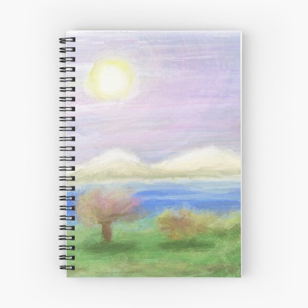 Item preview, Pastel Spring Landscape Digital Painting | Impressionist Wall Art Soft Colors Lakeside designed and sold by Keltoi-art.