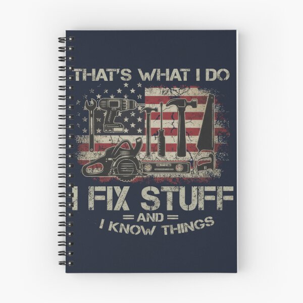 Item preview, What I Do: I Fix Stuff and I Know Things – Handyman Quote designed and sold by TextMood.