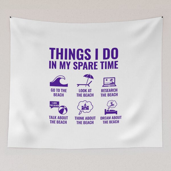 Item preview, Things I Do in My Spare Time – Beach Lover Edition | Funny Beach Life Design designed and sold by Sun Sand & Sea Art.