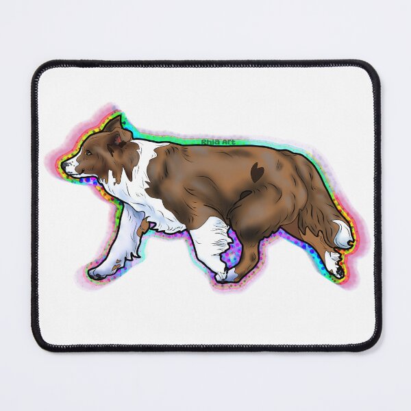 Item preview, Red border collie rainbow designed and sold by Rhia4rt.