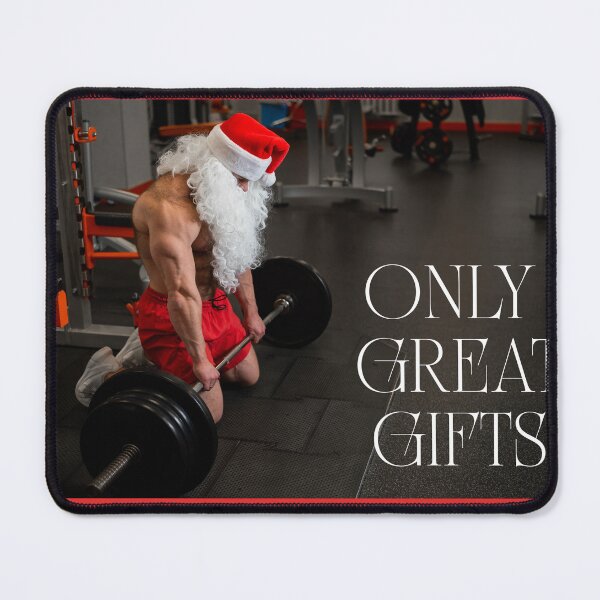 Item preview, Only Great Gifts – Funny Christmas Design with Fit Santa Claus designed and sold by MuffinInk.