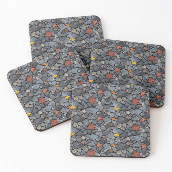 Item preview, Abstract Rustic Slate Stone Random Mosaic Paving designed and sold by NTGUILTY.