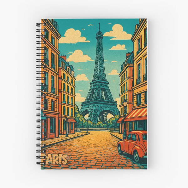 Item preview, Vintage Paris - Panoramic Street View with the Eiffel Tower - Parisian Retro Design designed and sold by XNewStore.