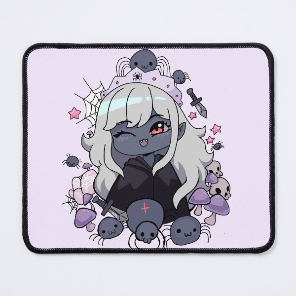 Item preview, Cute Drow Girl Spiders Goth Chibi DnD Drow T-Shirt designed and sold by Louise Nilsson.