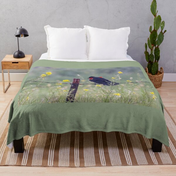 Item preview, Red Winged Blackbird on the Fence designed and sold by CarolM.