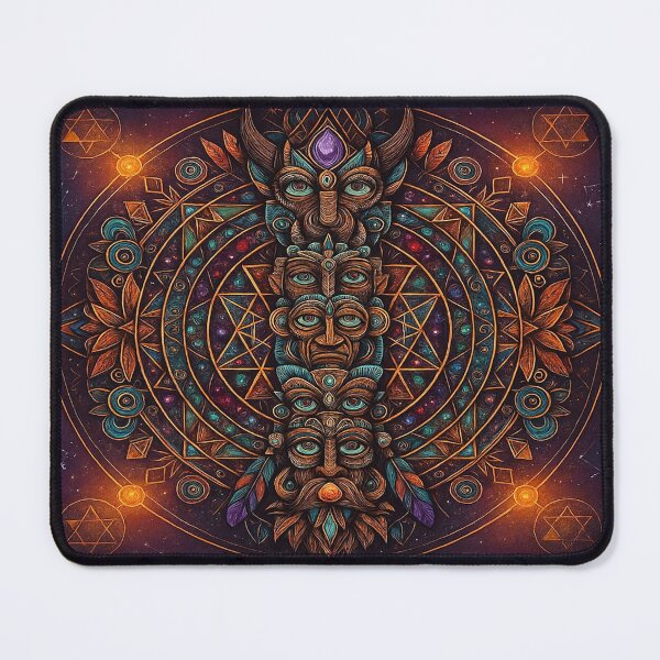 Item preview, Shamanic Totem with Cosmic Mandala designed and sold by LaraVisionsArts.