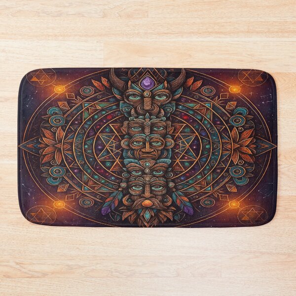 Item preview, Shamanic Totem with Cosmic Mandala designed and sold by LaraVisionsArts.