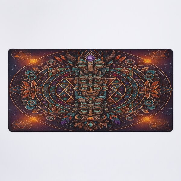 Item preview, Shamanic Totem with Cosmic Mandala designed and sold by LaraVisionsArts.