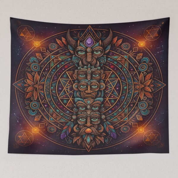 Item preview, Shamanic Totem with Cosmic Mandala designed and sold by LaraVisionsArts.