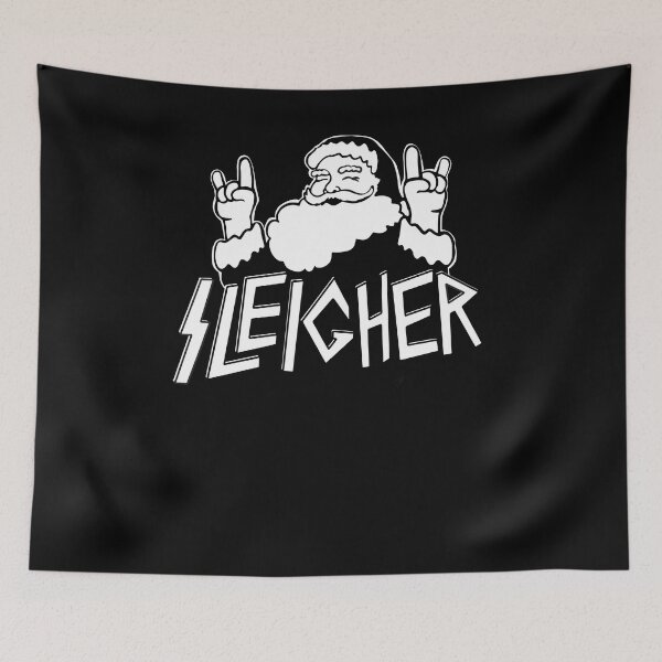 Item preview,  Santa goes Metal Santa Sleigher Funny Christmas for Metalheads designed and sold by SusanaDesigns.