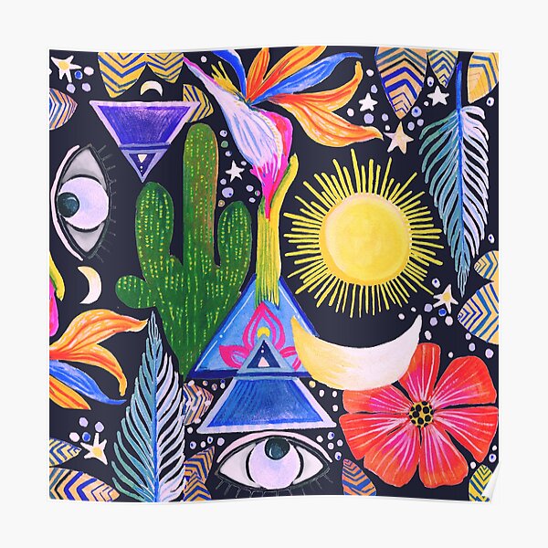 Cactus Sunrise Looking at You Poster