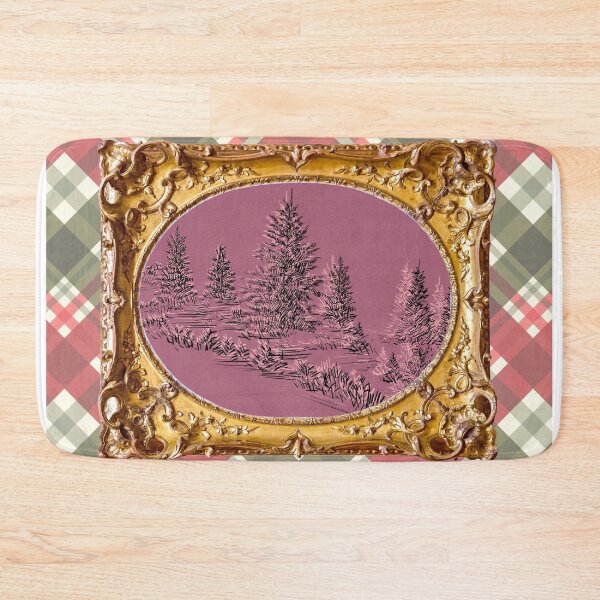 Item preview, Winter Pines — Rose Plaid Ornate Frame designed and sold by DesignsByMom.