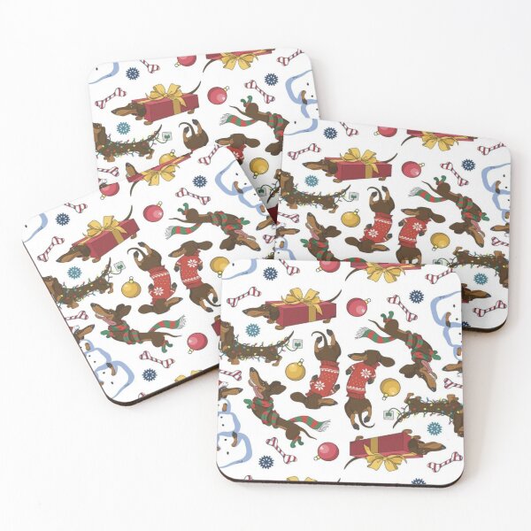Item preview, Dog Dachshund Merry Christmas Design Patterns  designed and sold by bartink.co.
